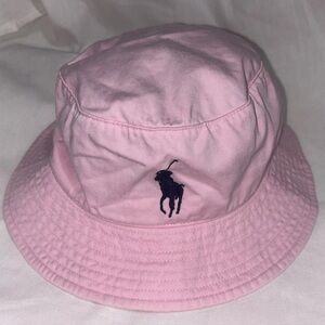Polo Ralph Lauren VTG 2007 U S Open Big Pony Bucket Hat Pink Woman’s SZ.S/M